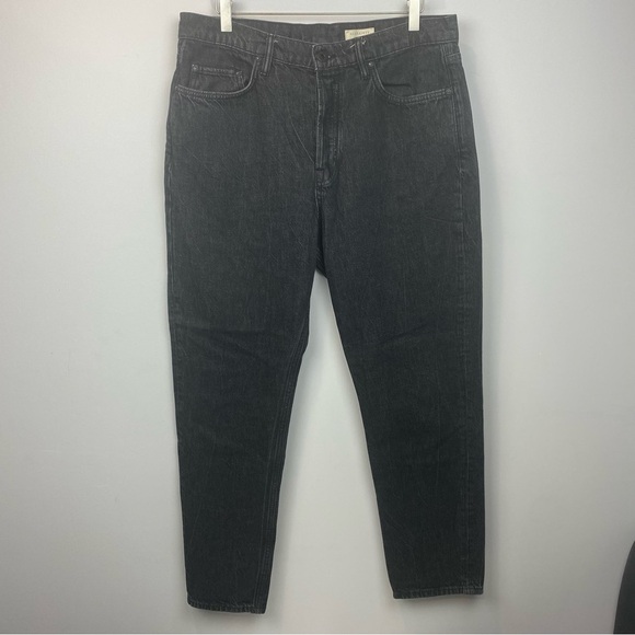 All Saints • black button fly straight leg ankle denim jeans - Picture 2 of 14